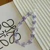 Lanyard de Perlas Acrílicas Imitación de Venta Caliente Transfronterizo Cadena para Colgar Llaves Joyería para Funda de Teléfono Móvil Mariposa Pequeña