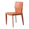 Cadeira de Jantar Casa Cadeira de Selim Luxo Leve Designer Mesa e Cadeira de Jantar Famosa na Internet Cadeira de Couro Estilo Italiano Minimalista Cadeira com Encosto para Hotel