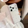 Soporte de conejo y oso línea de amor adecuado para funda de teléfono 18pm, iPhone 16 de lunares de dibujos animados, 17 cubierta completa, 15 marco colorido