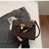 Bolsa de Ombro Transversal Versátil Estilo Coreano Simples Casual Nicho Nova Moda Bolsa de Mão Feminina Bolsa Kelly Casual