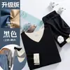 Traje de ropa interior térmica sin costuras para hombre AB doble cara cepillado otoño e invierno elástico base calzoncillos largos de terciopelo cobertura cálida