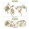 Pegatinas de pared transfronterizas de animales tropicales, monos de acuarela, flores, decoración para habitación infantil, ZC-391-071