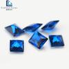 Wuzhou gema sintética atacado 113# cristal azul nítido pedra solta retangular diamante artificial fonte fabricantes