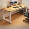 Mesa de escritorio para computadora, escritorio de oficina, escritorio de estudio para estudiante, escritorio de escritura simple y moderno, mesa rectangular para dormitorio