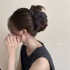 Presilha de Cabelo Vintage de Nuvem Plissada Preguiçosa com Bolinhas para Rabo de Cavalo Alto, Grampo Feminino para Coque na Parte de Trás da Cabeça, Acessório de Cabelo Tipo Pinça Tubarão