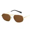 Gafas de Sol Metálicas de Puente Único para Mujer, Lentes Aviador Retro de Moda Transfronterizos para Hombre, Gafas de Sol Ovaladas de Personalidad Estilo Europeo y Americano