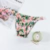 Nueva ropa interior sexy estampada de talle bajo tanga sin costuras de seda de hielo para mujer tentación caliente yoga calzoncillos invisibles