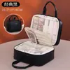 Nueva Bolsa de Cosméticos de Doble Capa de Lujo Ligero y de Aspecto Elegante, Portátil para Viajes, Gran Capacidad, Bolsa Portátil para Almacenamiento de Brochas de Cosméticos
