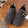 Nuevos Zapatos Birkenstock Casuales Retro con Forro de Felpa Cálido para Mujer, Otoño e Invierno 2026, Zapatos Planos Versátiles sin Cordones de Punta Redonda