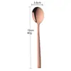 Fabricante Original Acero Inoxidable 304 Cuchara Vajilla Doméstica Cuchara de Arroz Coreana Cuchara para Sopa Chapada en Titanio Cuchara de Mango Largo Engrosada