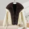 Nueva chaqueta corta de algodón con relleno de plumón para mujer, estilo comercio exterior, con cuello camisero, versión coreana, abrigo de invierno versátil para mujer, parka de algodón engrosada