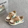 Nuevas Zapatillas a Cuadros Azules y Blancas Color-Block 2026 para Mujer, Estilo Fresco y Juvenil, Zapatos Blancos de Suela Gruesa, Versátiles y Casuales para Estudiantes