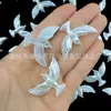 Colgante de Paloma de la Paz Auspiciosa de 23*35 mm con Agujero para Cadena de Teléfono con Cuentas DIY, Pasador de Pelo, Pinza de Pelo, Parche, Accesorios de Joyería