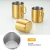 Copo de Água Dobrável de Aço Inoxidável Transfronteiriço, um Artefato Essencial para Viagem, um Copo com Alça Dobrável, um Copo de Café de Aparência Sofisticada