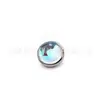 Aretes de aleación de titanio F136 de fondo plano con piedra lunar, acabado liso y mate, incrustaciones, expansores de lengua de titanio G23, expansores de labio, joyería para piercing