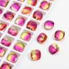 10mm tourmalina degradado arcoíris cuadrado grueso K9 de alta calidad accesorios para horquilla de ropa taladro de uñas joyería para uñas en stock venta al por mayor