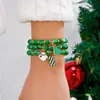 Pulseiras de Natal Transfronteiriças Europeias e Americanas Papai Noel Árvore de Natal Floco de Neve Alce Doces Contas Combinação Pulseira Atacado