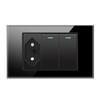 Enchufe de Pared Brasileño Italiano Vidrio Templado Negro/Dorado/Gris/Blanco Enchufe Europeo Brasileño Italiano