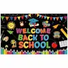 2026 Temporada de Regreso a Clases Transfronteriza Tela de Fondo para Decoración de Apertura Escolar Banderines Colgantes para Fiesta Pancarta de Temporada de Regreso a Clases Cortina de Puerta Bandera Tela de Fondo