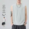Chaleco Refrigerante para Hombre Verano 2026 Camiseta sin Mangas con Sensación a Hielo de Peso Pesado Holgada para Deportes Fitness Camiseta sin Mangas Marca de Moda