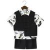 Vestido de Niños Verano Nuevo Chaleco Guapo Ropa de Actuación Camisa de Manga Corta Traje Niño Estilo Chino Chaqueta Nuevo Estilo Chino