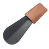 Extractor de Zapatos de Acero Inoxidable con Cubierta de Cuero Extra Largo Antideslizante Antihielo No se Dobla Elevador de Zapatos Deslizador de Zapatos Hogar