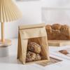Bolsa para pan tostado, bolsa de papel kraft, bolsa para hornear con borde enrollado, bolsa para tostadas, bolsa para empaquetar pan de papa, bolsa para empaquetar