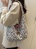 Bolso con Estampado de Leopardo para Mujer 2025 Nuevo Retro Patchwork de Doble Cara Bolso Chaleco Bolso de Hombro Bolsa de Compras de Gran Capacidad Bolso Tote para Mujer