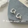Brincos Personalizados Estilo Ins Coreano Atacado S925 Puro Simples Brincos de Pérola Oval Design de Nicho Elegante Estilo Feminino