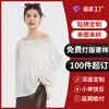 Blusa de Lino de Gama Alta con Estampado de Gotas de Lluvia, Top Ligero para Mujer Hecho a Medida Estilo Old Money