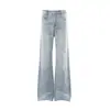 Jeans Nb351 High Street Estilo Americano Unissex com Toque Premium, Design Bigode Azul Claro, Jeans Flare Masculino Slim Fit