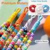 Cuentas Redondas de Agujero Grande de 6-16 mm Color Macarrón Cuentas Acrílicas Materiales para Manualidades DIY para Niños Cuentas Sueltas de Color Caramelo