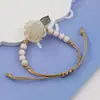 Jingdezhen Navidad Cerámica Cuerda Trenzada Pulsera Animales de Dibujos Animados Cuerda de Mano Joyería al por Mayor para Atracciones Turísticas Nicho Lujo Ligero