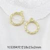 Acessórios de Joalheria DIY Liga Banhado a Ouro 14K Pingente Torcido Redondo Duplo Pendente Circular de Formato Especial Brincos Pulseira