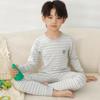 Roupas de Outono e Calças Infantis Algodão Puro Gola Média Alta Camisas e Calças Masculinas e Femininas Adolescentes Conjunto de Roupa Térmica de Algodão Veludo Silenciado