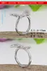 XD 6-10mm Plata de ley 925 Alas de ángel Soporte para anillo de perlas Soporte para anillo de perlas Soporte vacío Hembra DIY Soporte para anillo de plata