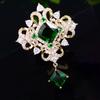 Broche de medalla de circonita de estilo corte retro, elegante, elegante, elegante, cheongsam, traje, abrigo, ropa, alfiler, accesorios creativos para mujeres