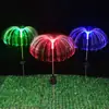 Luces Solares para Suelo Luces de Medusa Solares Fibra Óptica Cambiantes de Color Impermeables para Exteriores Luces de Jardín Cadena de Luces para Césped