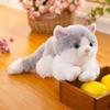 Gato fofo de simulação chamará boneca de pelúcia boneca Ragdoll gatinho infantil gato deitado travesseiro sonoro