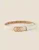 Cinturón Fino Popular Transfronterizo para Mujer, Casual, Moderno, Sencillo y Versátil, Cinturón con Hebilla Ovalada, Venta al por Mayor para Mujeres