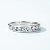 Anillo de moissanita brillante con explosiones transfronterizas plata S925 con incrustaciones de moisan anillo de dedo de comida Europa y Estados Unidos anillo de moda simple personalización
