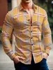Camisa masculina de manga longa para comércio exterior transfronteiriço com estampa digital xadrez de bolinhas casual business com colarinho