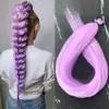 Peluca de Fibra Sintética de Exportación de una Pieza Cola de Caballo Morada Colorida Banda Elástica para el Cabello Atadura para el Cabello Cola de Caballo Colorida