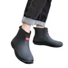 Botas de Chuva Alemãs para Homens, Antiderrapantes, Roupa Externa da Moda, Cano Médio e Curto Impermeável, Lavagem de Carro, Acampamento ao Ar Livre, Pesca, Sapatos de Borracha Grossos para Cozinha