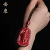 Colgante de Guanyin de Cinabrio Crudo Estilo Luz de Estrella Cinabrio Dorado Púrpura Collar del Año del Zodiaco para Hombres y Mujeres Regalo Venta al por Mayor