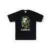 Suministro Mayorista Transfronterizo de Camiseta de Manga Corta Pesada 260g de Marca de Moda Cabeza de Mono Bape Cabeza de Tiburón Tiburón