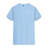 2024 Verão Novo Estilo Camiseta Algodão Seda 80 Fios Personalizada Cor Sólida Casual Gola Redonda Manga Curta Camiseta Básica com Estampa de Logo