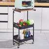 Carrinho móvel de várias camadas para armazenamento de alimentos Rack de armazenamento de cozinha doméstica Sala de estar Quarto Lanches e rack de armazenamento de frutas