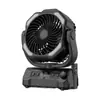Ventilador Exterior Transfronterizo Portátil Gran Capacidad Velocidad Continua Carga Ventilador de Camping Iluminación para Tienda de Campaña de Pesca