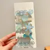 Presilhas de cabelo azuis de sereia, estrela-do-mar e concha para meninas, presilhas laterais para franja, acessórios de cabelo, grampos para cabelo solto